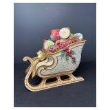 Fitz & Floyd “Winter Spice” Sleigh Cookie Jar – Festive Ceramic Decor