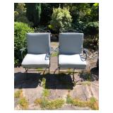 Pair of Iron Patio Spring Chairs – Outdoor Seating with Bounce