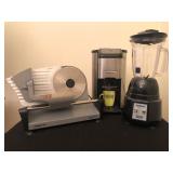 Trio - Waring Slicer, NuBlend Blender & Cuisinart Coffee Maker