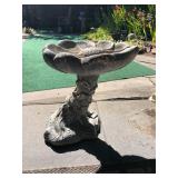 Classic Cement Garden Bird Bath