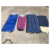 Group of Four Sleeping Bags – Assorted Camping Essentials