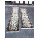 Pair of Long Runner Rugs – Neutral Tone Corridor Styling