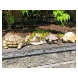 Concrete Garden Animal Sculptures – Frogs & Turtles Set