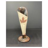 1983 Leaf Impressions Handmade Tile Vase by Mike Day
