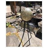 Mosaic Garden Orb with Decorative Stand