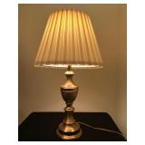 Brass Table Lamp – Ornate Base with Tulip Shade
