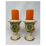 Fitz and Floyd Classics Autumn Pillar Candle Holders