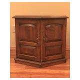 Ethan Allen Mid-Century Hexagon End Table – Wood Finish