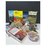 Geodes & Rocks – Natural Mineral Specimens with Gem & Geology Books
