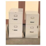 Pair of Two-Drawer Metal Filing Cabinets – Classic Office Storage