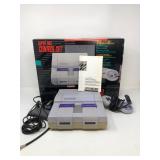 Super Nintendo SNES Console Set – Powers On, Controller & Cables
