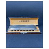 Vintage M. HOHNER 64 Super Chromonica 16 Hole Harmonica 280 & Case