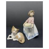 Handmade in Spain – NAO Lladro Birthday Girl & Daisa Surprised Cat