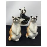 Masked Mischief & Gentle Curiosity – USSR Porcelain Animal Trio