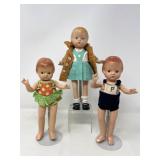 Trio Effanbee Patsyette Composite Dolls	