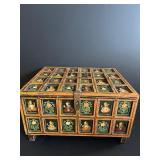 Indian Mughal Polychrome Wedding Dowry Box