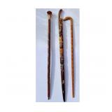 Trio of Hand-Carved Walking Sticks – Folk Art from Jamaica & Beyond