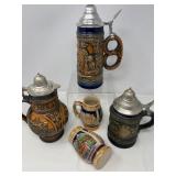 Vintage German Beer Gerz Steins & Small Mugs
