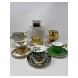 Assorted English & Japanese Porcelain Tea Cups and Saucers