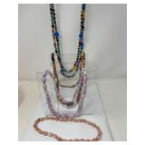Glass Bead and Stone Vintage Necklaces