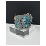 Eclectic Aquamarine Rose Quartz Bracelet with Amethysts & Garnets