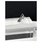 White Gold 10k Gold Diamond Sapphire High-Heel Charm Necklace- 3g