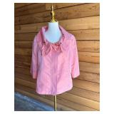 ST JOHN Coral Pink Light Jacket- Sz S *please note