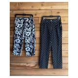 LAUREN by Ralph Lauren Black & White Print Slacks- Sz 4/4P