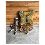 Decor Lot- Pillow, Doll & Plant Stand