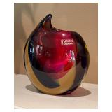 Signed Handblown Murano Glass Art Vase – Sculptural Italian Decor