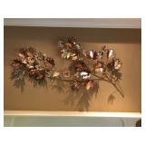 Curtis Jere Copper Leaf & Branch Wall Sculpture — Signed 1971