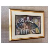 Aleah Koury “Jam Session 1” – 1980s Gold Leaf Framed Poster (44x34)