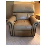 Conner Electric Recliner – Swivel Base with Faux Leather Upholstery