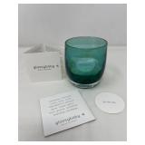 Gratitude Glassybaby – Hand-Blown Votive in Teal