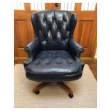 Vintage Executive Leather Chair – Tufted Authority with Studded Detail