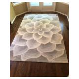 Lotus Bloom: Pier 1 Area Rug in Soft Neutrals	