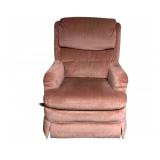 Late 20th Century Easy Chair – Peach Upholstery with Lift Footrest