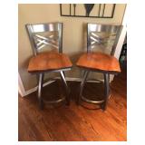 Modern Utility: Catalina Steel Frame Swivel Bar Stool Set