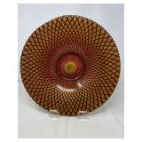 Amber Glow Bowl – Diamond-Cut Elegance for the Modern Collector