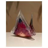 Glass Handkerchief Art Bowl – Sculptural Folded Form