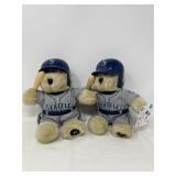 Seattle Mariners MLB Plush Bears – 2004 1st Edition, 2nd Series (Pair)