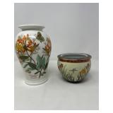 Portmeirion Botanic Garden Honeysuckle Canton Vase & Fish Bowl