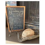 Beach Vision Decor–Chalkboard, Hat, Brass Branch Frame & Bahama Shorts