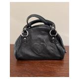 Juicy Couture Black Leather Bowler Bag
