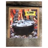 Lodge 12" Cast Iron Pot with Lid – Durable Cookware