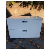 HON Putty Lateral File Cabinet #1 - 2 drawers