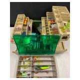 Plano Multi-Tray Fishing Tackle Box & Double-Sided Satchel - Stocked