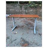 Herman Miller Style Adjustable Wood Top Desk