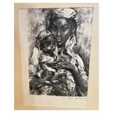 Stunning Marion Greenwood Signed Lithograph—Mother & Child (Unframed)