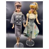 Two 1958 Mattel Ponytail Barbie Dolls